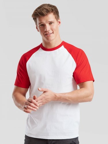 T-shirt Baseball manches colorées 100% coton