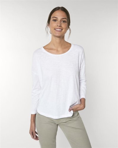 T-shirt da donna maniche 3/4 con spalle cascanti