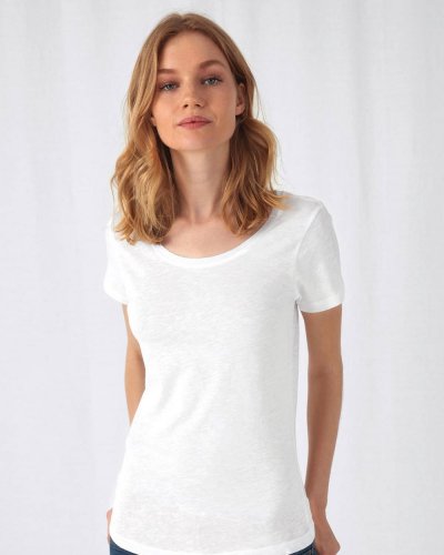 T-Shirt donna in cotone organico scollo a v