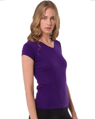 T-shirt regular lady v-neck