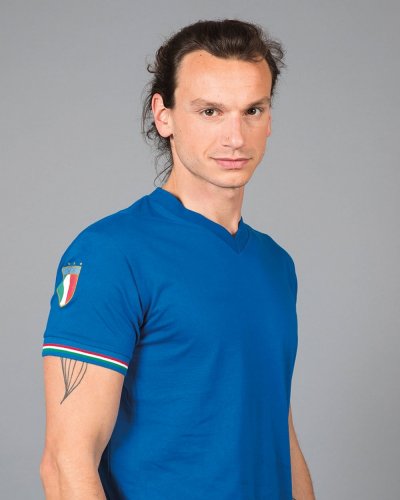 T-shirt uomo girocollo Rimini con stampa Italia sulla schiena
