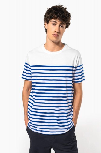 T-shirt uomo in stile marinaro bio girocollo