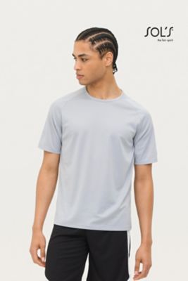 T-shirt uomo sporty traspirante manica raglan