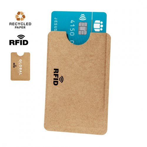 Portacarte Blakbal Natura en papel reciclado con RFID, 6.2x9 cm