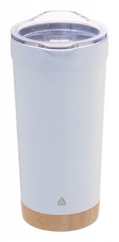 Taza térmica Icatu 600ml acero reciclado y bambú natural