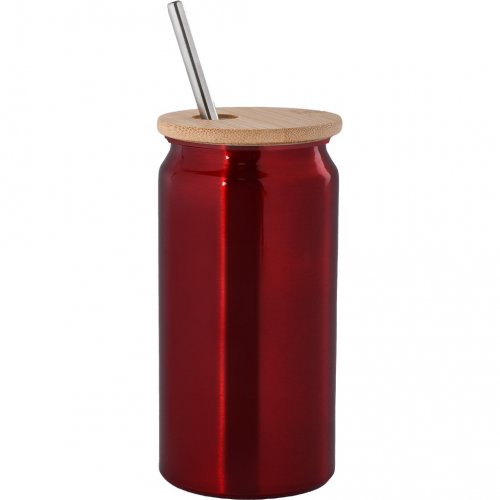 Tazza 380 ml in alluminio riciclato bamboo e acciaio inox