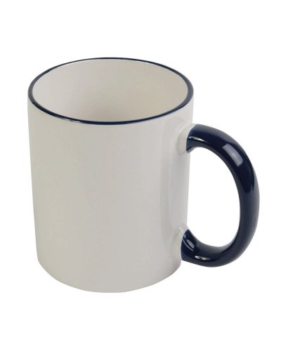 Tazza con manico e bordo colorati 320 ml