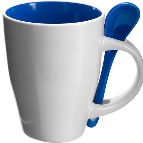 Tazza in ceramica con cucchiaio 300 ml Eduardo