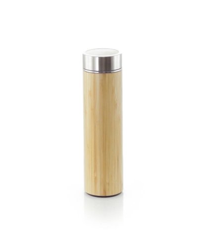 Termo Moltex 500ml Bambú y Acero Inoxidable, Tapa de Seguridad