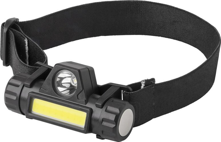 Torcia frontale mina | plastica | led + cob | ricaricabile usb-c