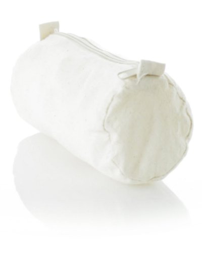 Trousse Kinsy en coton écru, cylindrique avec fermeture éclair
