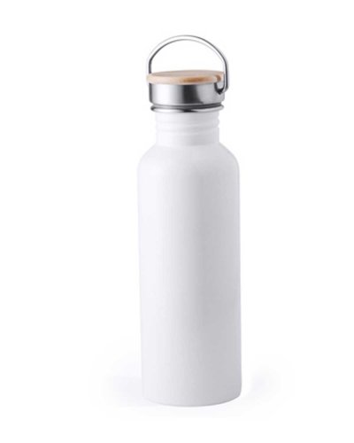 Tulman Retro Trinkflasche 800ml Edelstahl, Holzdeckel, Farbig