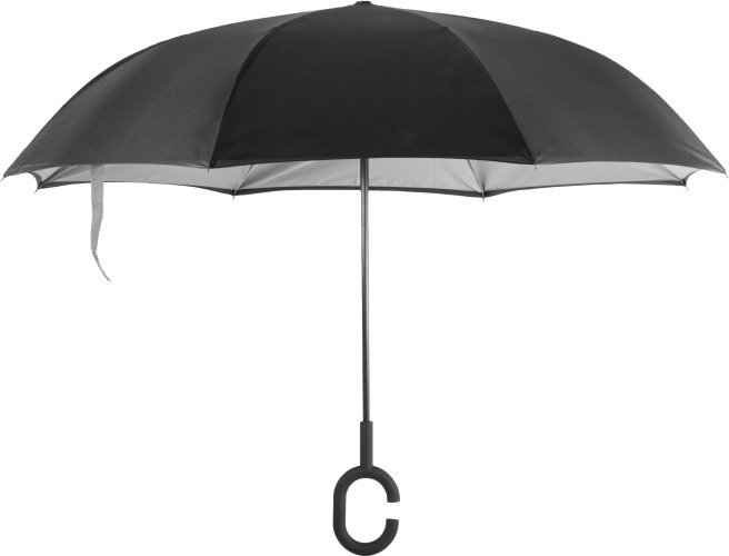 Umgekehrter regenschirm für freie hände