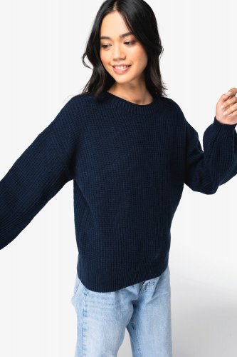 Umweltfreundlicher damenpullover aus merinowolle