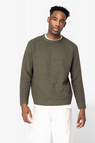 Umweltfreundlicher herrenpullover in grobstrick