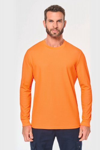 Umweltfreundliches unisex workwear t-shirt mit langen armen aus baumwo