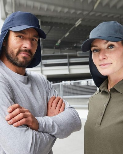 UV 50+ SIXPANEL Mütze mit Nackenschutz, robust