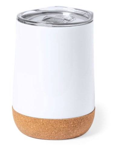 Vaso Térmico Barker Blanco 330ml Acero/Corcho Sublimación