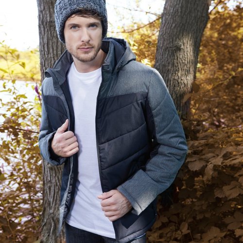 Veste d'hiver pour homme, coupe-vent, capuche et poches zippées