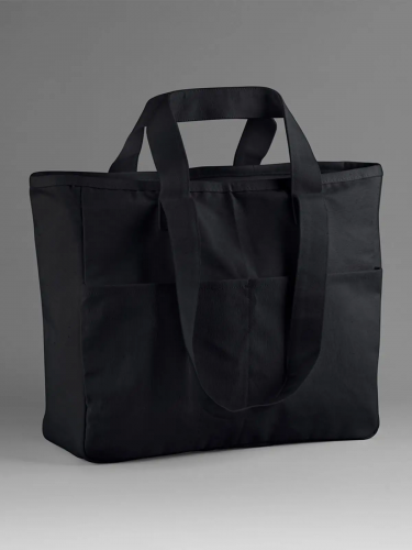 Borsa tote con doppia maniglia e tasca cargo