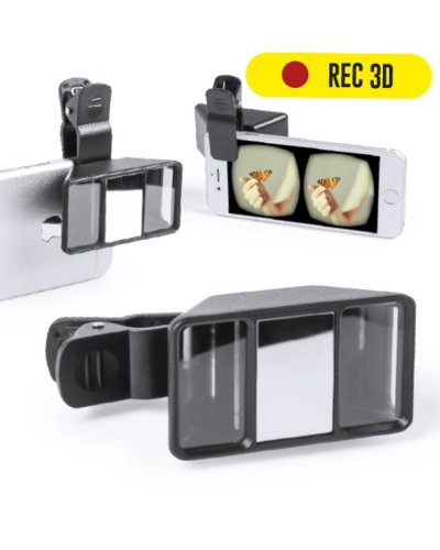 Wills Penna 3D en aluminium noir avec clip, 14 cm, élégante