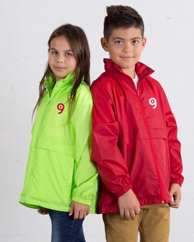 Wind Kids Chaqueta Cortavientos para Niños Nylon Plegable con Capucha