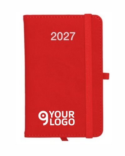 Wochentaschenkalender 2027, fester einband aus wärmegeklebtem pu mit r