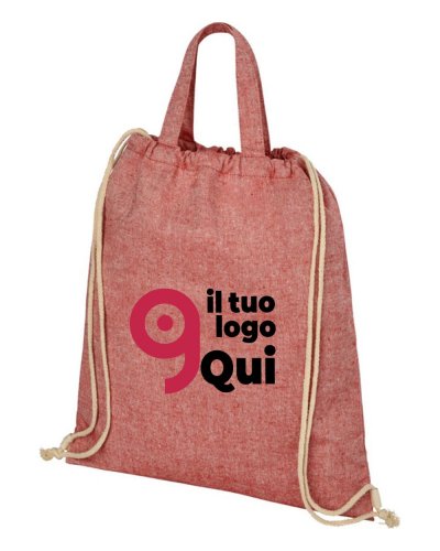 Zaino con cordoncino Pheebs in cotone riciclato