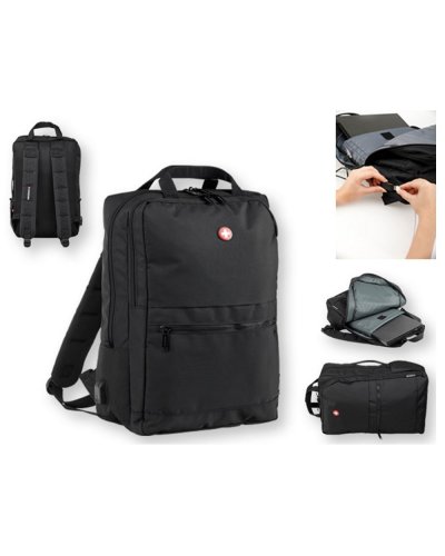 Zaino in poliestere per laptop fino a 15,6 pollici