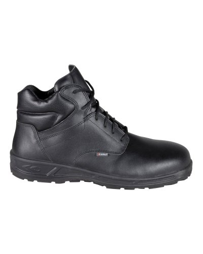Zapatos de seguridad DELFO Black S3 SRC de cuero repelente al agua