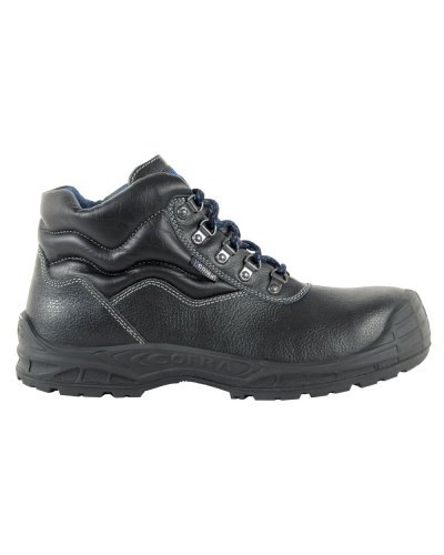 Zapatos de seguridad Genk UK S3 de cuero repelente al agua en negro