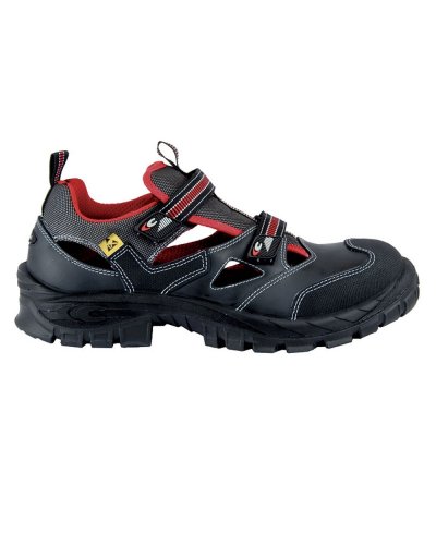 Zapatos de seguridad Guttorm S1P ESD velcro cuero negro