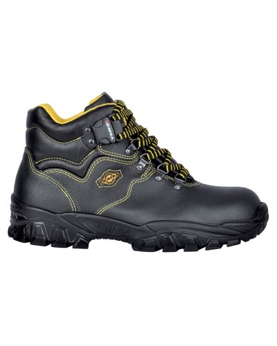 Zapatos de seguridad New Danubio S1P SRC de cuero negro con puntera de