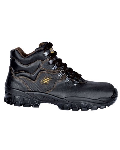 Zapatos de seguridad New Reno S3 SRC de cuero negro repelente al agua