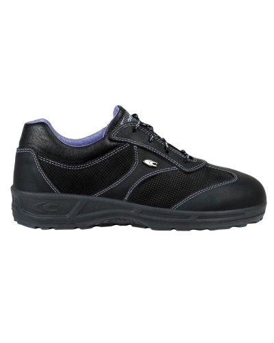 Zapatos de seguridad Paula S3 SRC de Nubuck negro antideslizantes