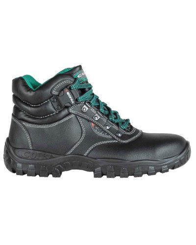 Zapatos de seguridad Plutón S3 SRC negros de Cofra de cuero repelente
