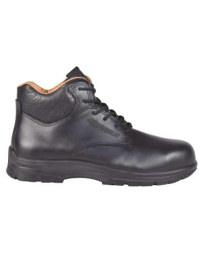 Zapatos de seguridad Romford S1P de cuero negro sin metal italiano