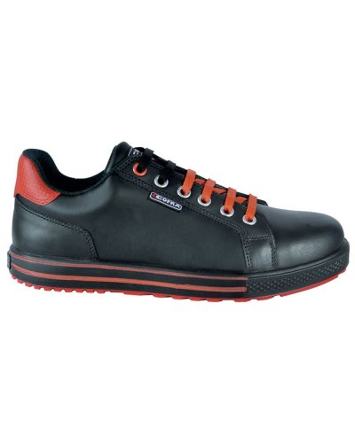 Zapatos de seguridad S3 SRC Flex de cuero negro repelente al agua
