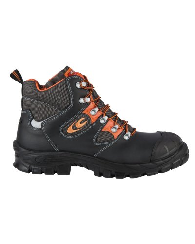 Zapatos de seguridad Troll S3 de cuero negro puntera de fibra de vidri