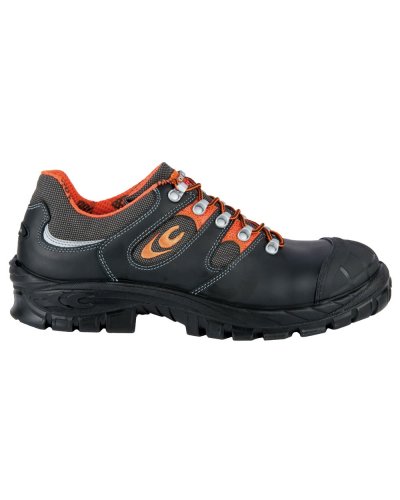 Zapatos de seguridad Vili S3 de cuero negro, transpirables, para hombr