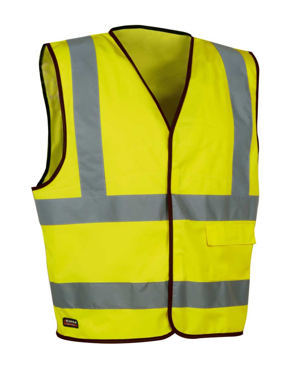 Korntex Gilet Alta Visibilità Con Tasche – Giallo, Norma EN ISO 20471, Multitasca Per Smartphone E Documenti