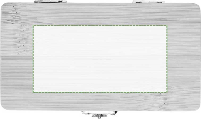 Sul coperchio: 100mm x 50mm
