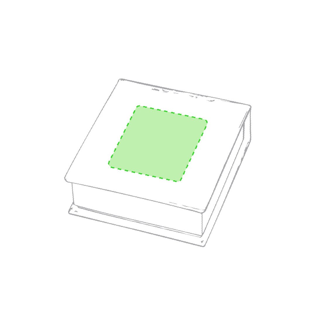Fronte: 50 x 50 mm