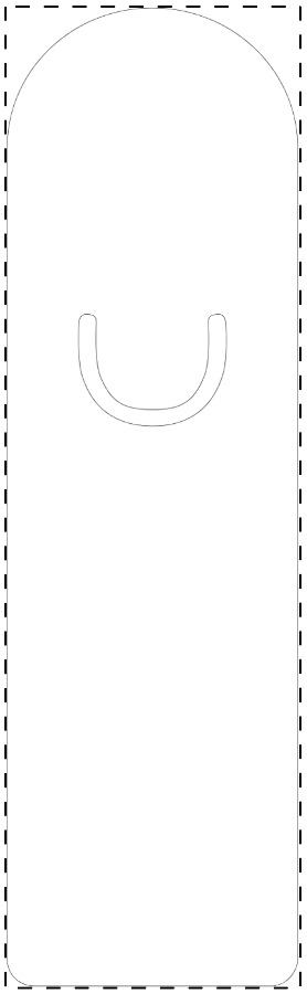Fronte: W:52 mm x H:175 mm x D:0 mm