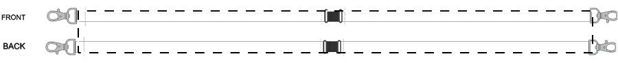 Fronte: W:958 mm x H:20 mm x D:0 mm
