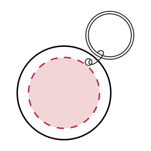 Fronte: 20 x 20 mm