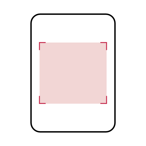 Fronte: 150 x 150 mm