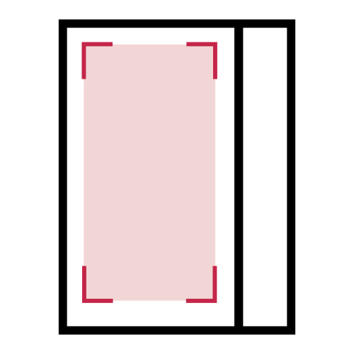 Fronte: 80 x 160 mm