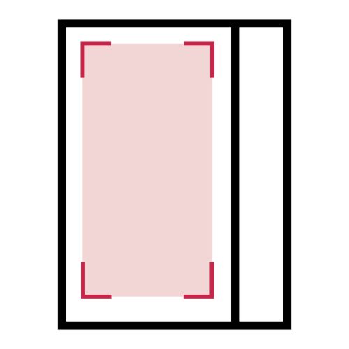 Fronte: 40 x 70 mm