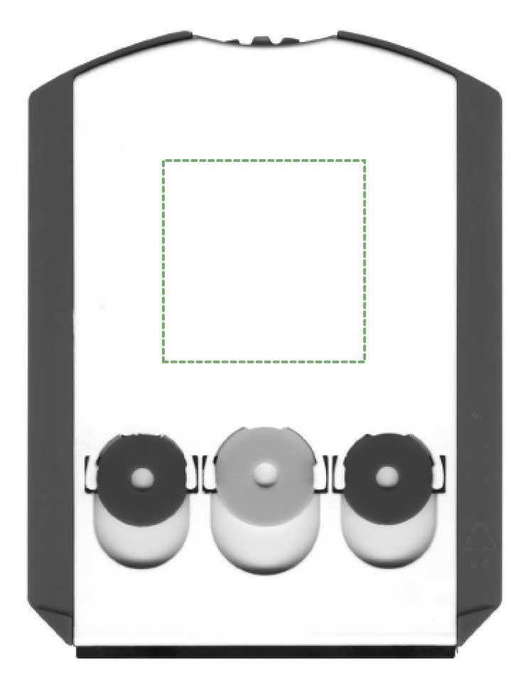 Parte posteriore: 70mm x 85mm